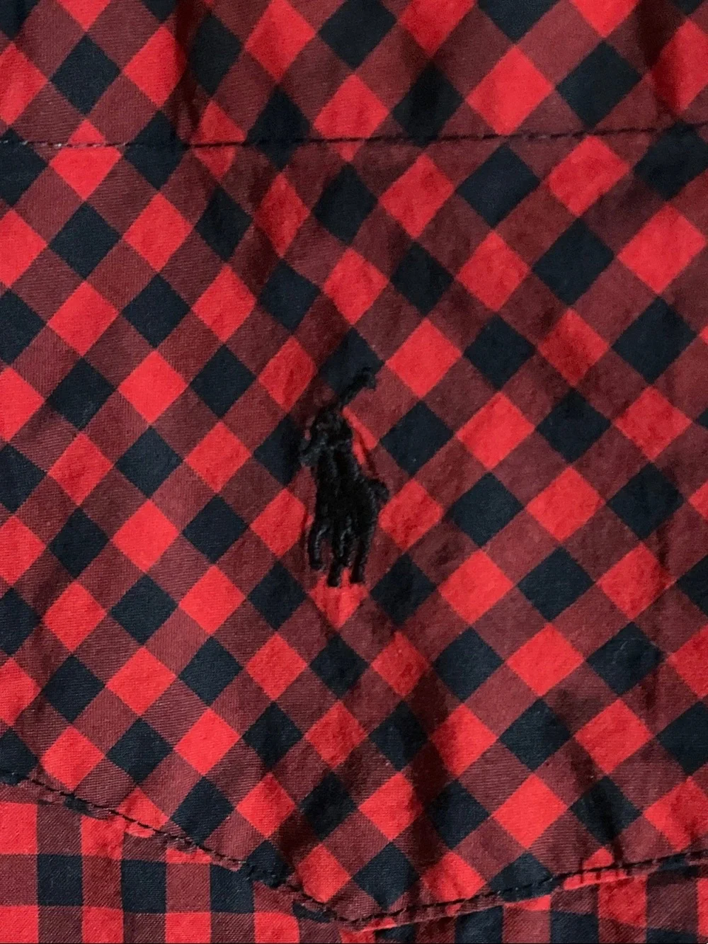 Ralph Lauren Boys Red and Black Plaid Button-Down Shirt